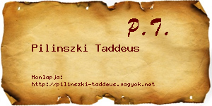Pilinszki Taddeus névjegykártya
